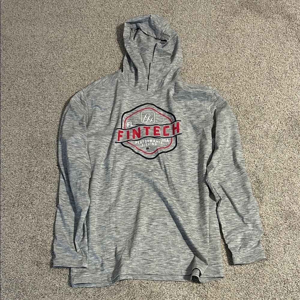 Fintech Professional Fishing Hooded Pull Over Short Size Large